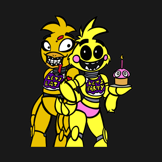 FNAF - Chica and Chica by ScribbleSketchScoo