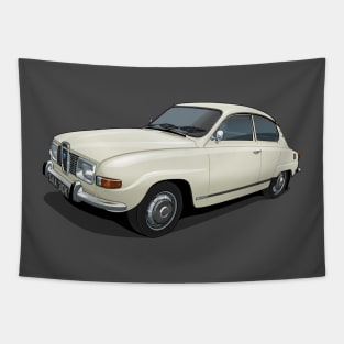 1971 Saab 96 saloon in polar white Tapestry