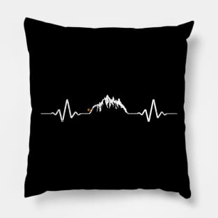 Climbing Heartbeat Rock Mountain Bouldering Pillow