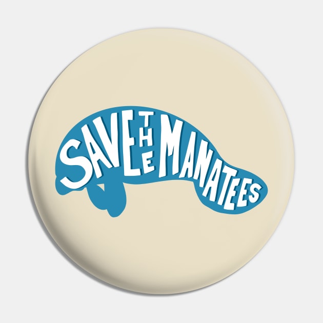 Save the Manatees Pin by novabee