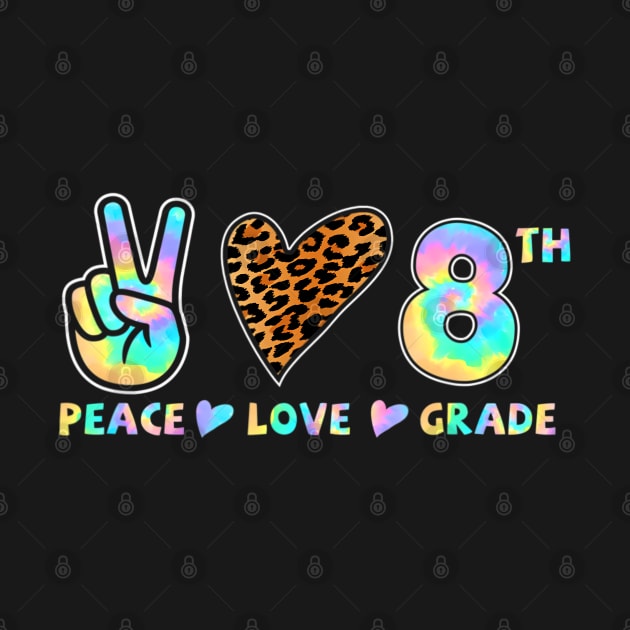 Peace Love 8th Grade Squad Back to School Teacher Student by fatmehedo8