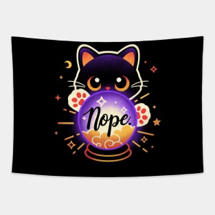 Cat crystal ball Tapestry