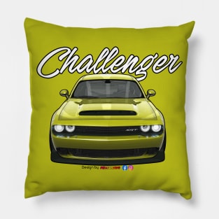 Challenger SRT Yellow by pjesusart Pillow