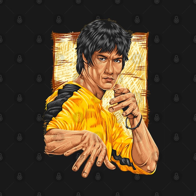 Bruce Lee art by Millionaire Merch