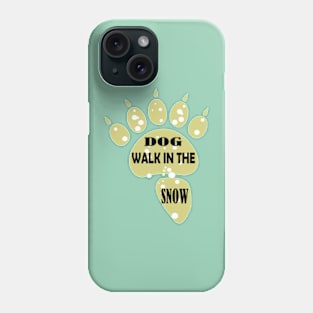 Dog Walk in the Snow Phone Case