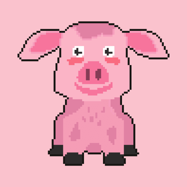 Porky Pals: Pixel Art Design for Whimsical Outfits by Pixel.id