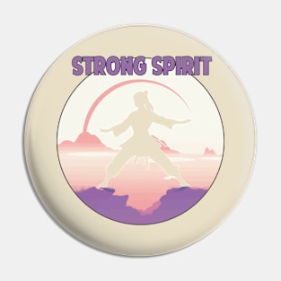 Strong Spirit Girl Silhouette Pin