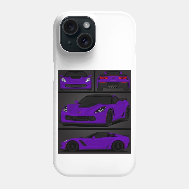 Z06 PURPLE Phone Case by VENZ0LIC