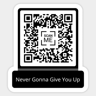 Rickroll Never Gonna Give You Up QR Code Sticker Vinyl Car Bumper