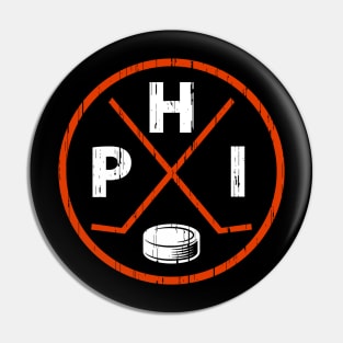 Philadelphia Hockey Orange and Black Liberty Bell Philly Fan Gift Pin