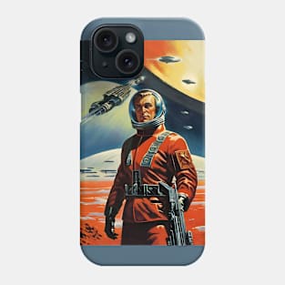 Soviet cosmonaut on mars Phone Case