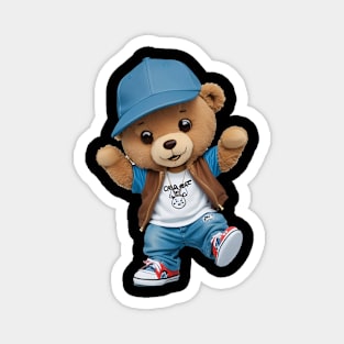 Hip Hop Teddy Bear Magnet