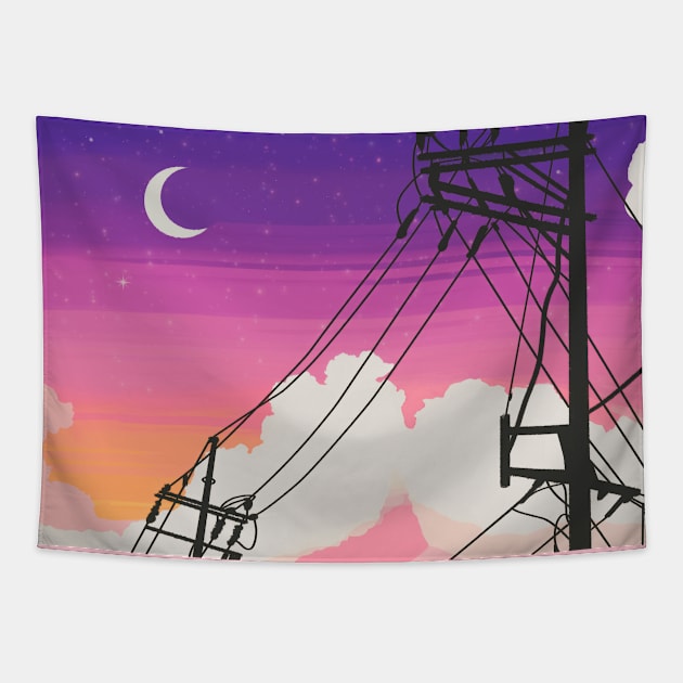 Sunset Tapestry by Cuddly Weeks