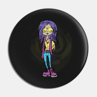 Rock teenager girl Pin