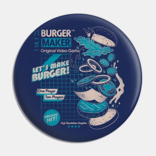 Arcade Burger Pin