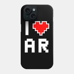 I Love Arkansas - Pixel heart for Arkansan gamer Phone Case