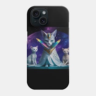 Cosmic Cat Chronicles: Interstellar Intrigue #AlienCatArt Phone Case