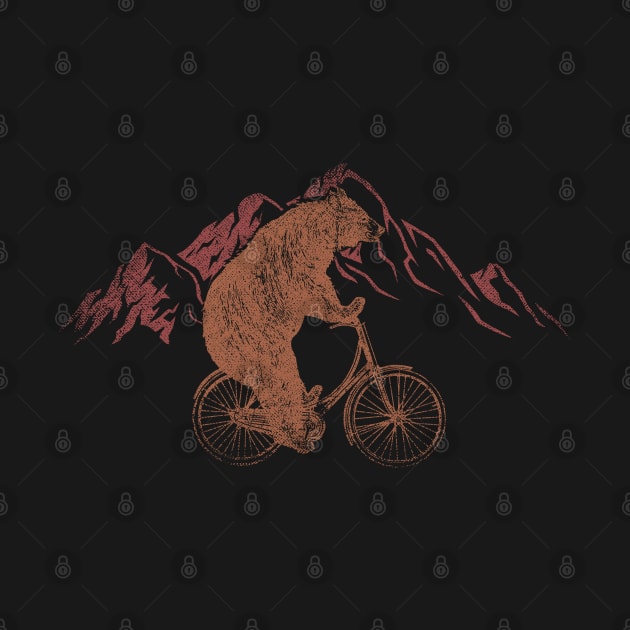 Bear Biker Nature Mountain Bike by ShirtsShirtsndmoreShirts