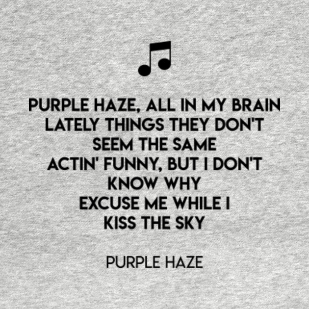 Purple Haze Lyrics Tee Purple Haze Kids T Shirt Teepublic