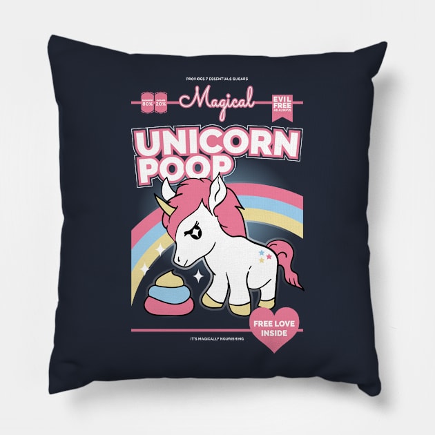 Unicorn Poop Pillow by ShirtBricks