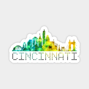 Cincinnati Skyline Yellow Magnet