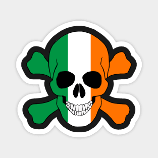 Ireland Flag Skull And Crossbones Magnet