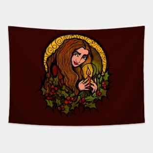 Yule Tidings Candle Tapestry