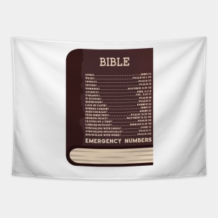 Emergency Bible Numbers Tapestry