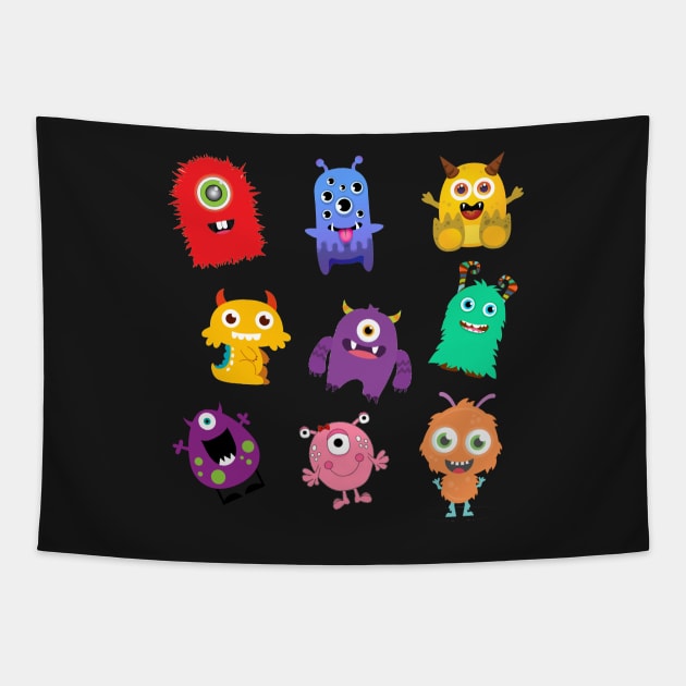 Monsters Tapestry by marisaj4488