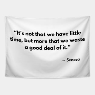 “It's not that we have little time, but more that we waste a good deal of it.” Seneca Tapestry