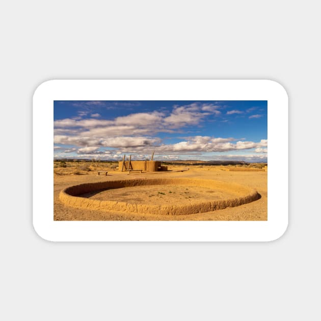 Painted Square Kiva Magnet by jforno