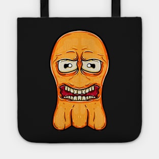 Orange boo doodle face monster Tote