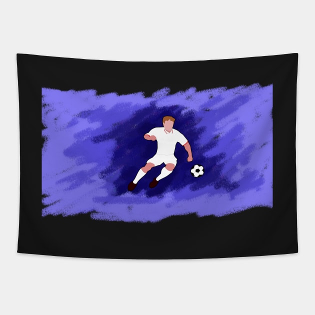 Soccer Blue Tapestry by denip