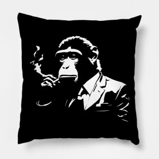 monkey smokes Pillow