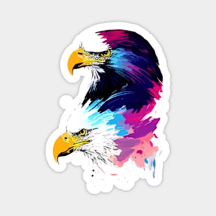 Eagle Wild Nature Animal Colors Paint Magnet
