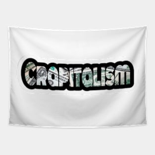 CRAPITALISM sticker - Front Tapestry