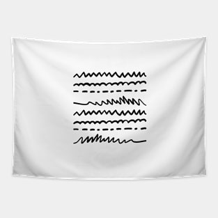 Black and white hand-drawn lines. Tapestry