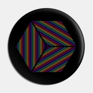 3D Rainbow Cube Pin