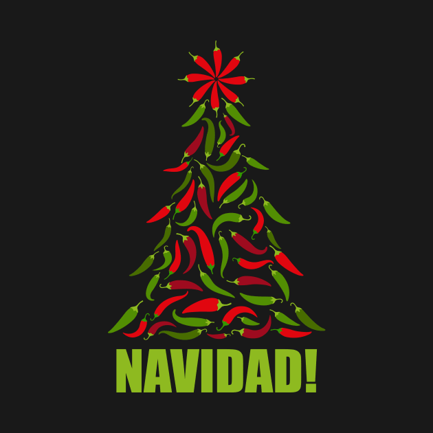 Red and Green Chile Navidad Tree by NeddyBetty