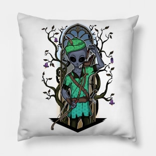 The alien Robin Hood - Color version Pillow