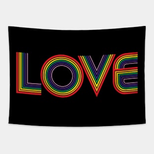 Rainbow Love Tapestry