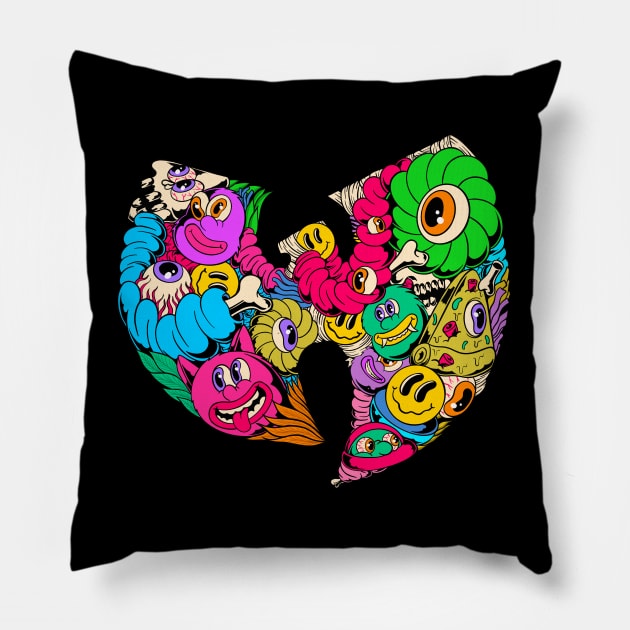 Wutang Doodle Art Pillow by Moza Design