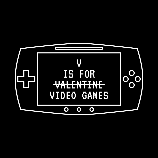 V Is For Valentine Video Games by Lasso Print