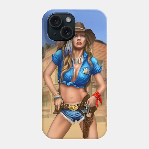 Cowgirl Phone Case by Matross art