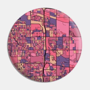 Aurora Map Pattern in Purple & Pink Pin