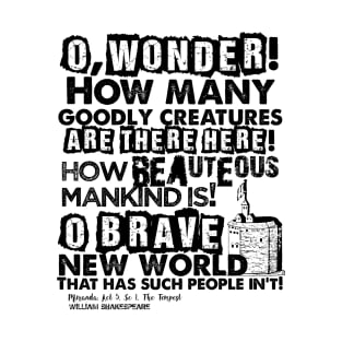 The Tempest Brave New World Quote T-Shirt