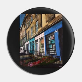 Edinburgh, Blue Shop, White Shop Pin