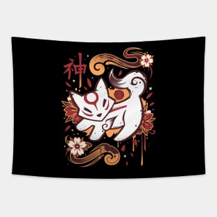 Floral Wolf Spirit - Geek Gamer Tapestry