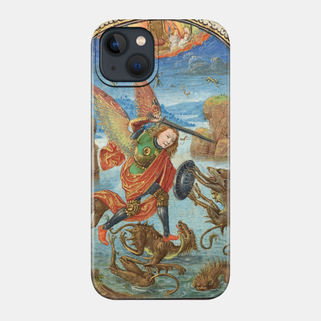 Saint Michael medieval illustration - Art - Phone Case