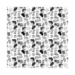 Fleabag Repeat Pattern Black and White Version T-Shirt